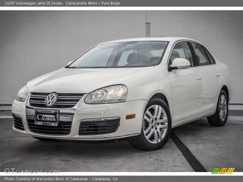 Campanella White / Pure Beige 2008 Volkswagen Jetta SE Sedan