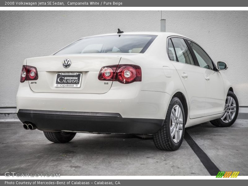 Campanella White / Pure Beige 2008 Volkswagen Jetta SE Sedan