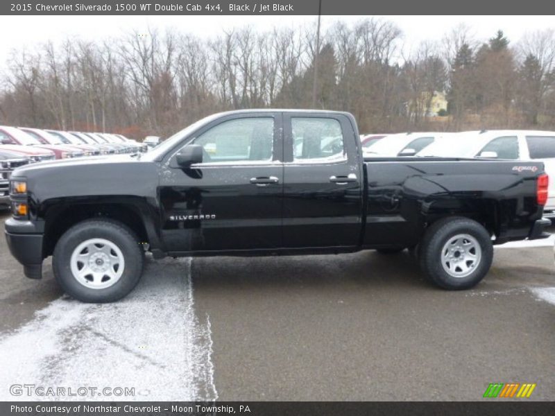 Black / Jet Black 2015 Chevrolet Silverado 1500 WT Double Cab 4x4