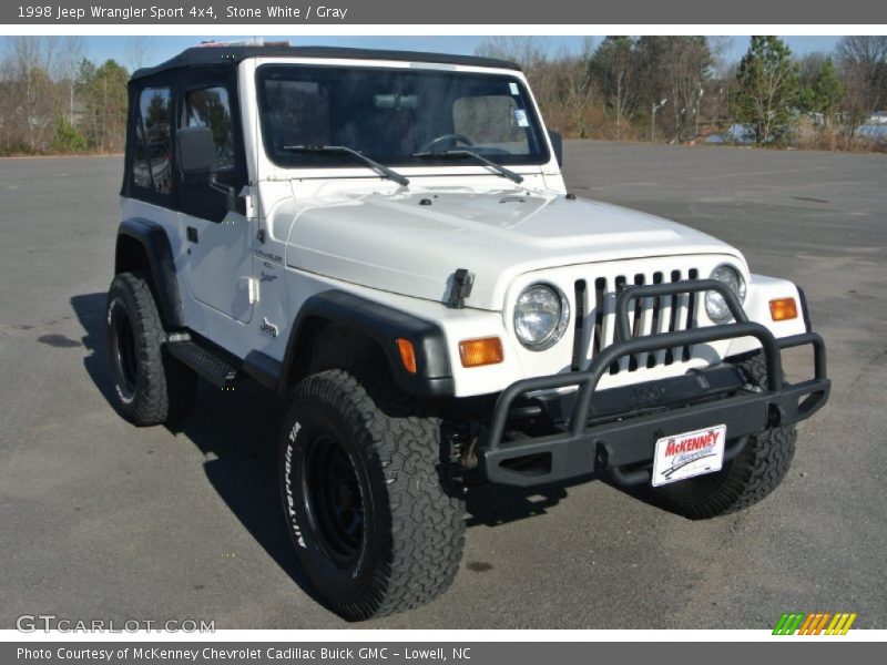 Stone White / Gray 1998 Jeep Wrangler Sport 4x4