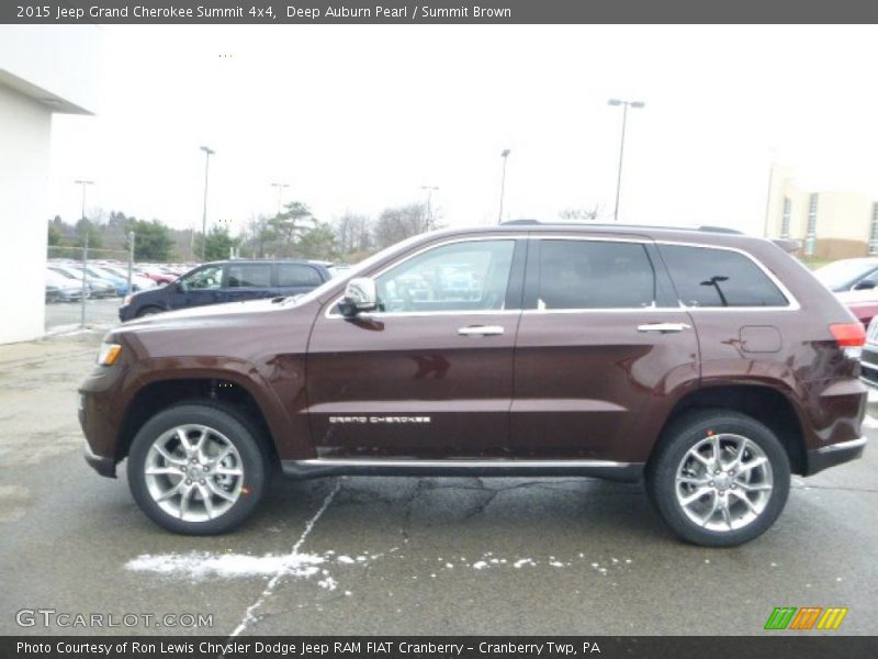 Deep Auburn Pearl / Summit Brown 2015 Jeep Grand Cherokee Summit 4x4