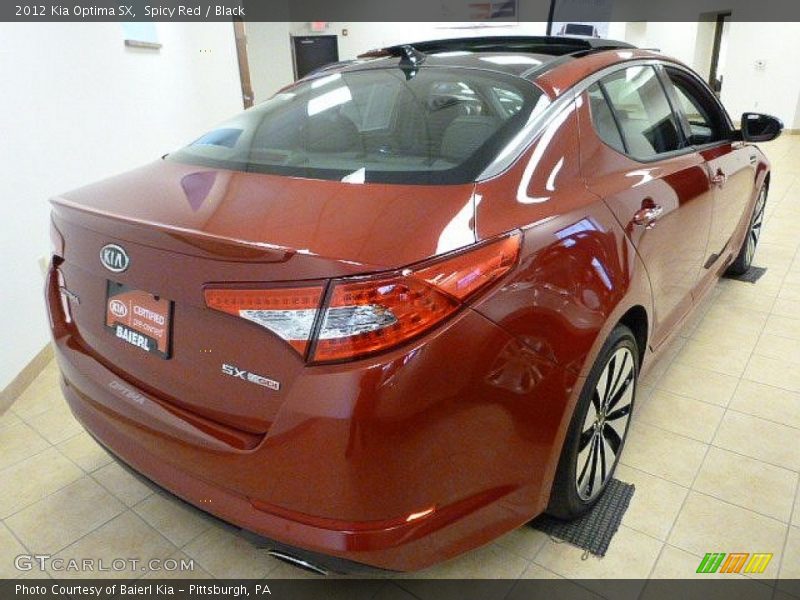 Spicy Red / Black 2012 Kia Optima SX