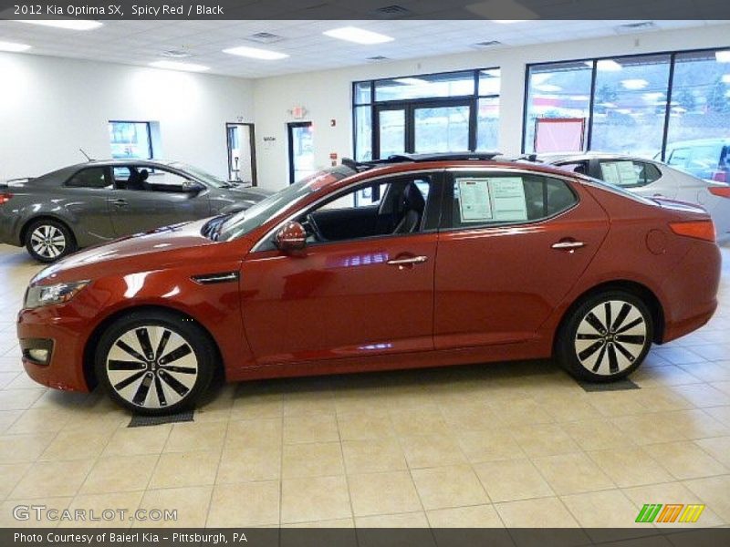 Spicy Red / Black 2012 Kia Optima SX