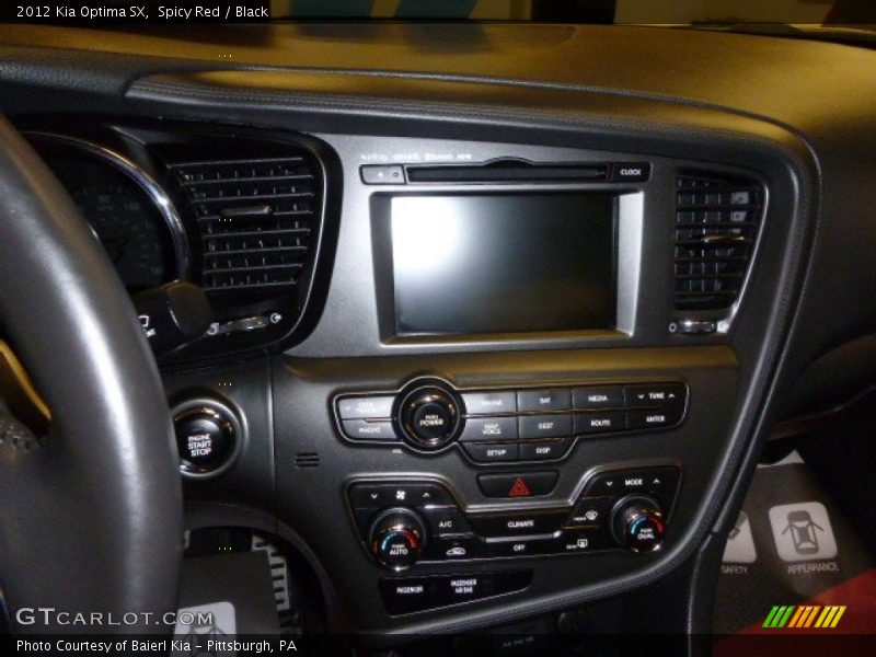 Spicy Red / Black 2012 Kia Optima SX
