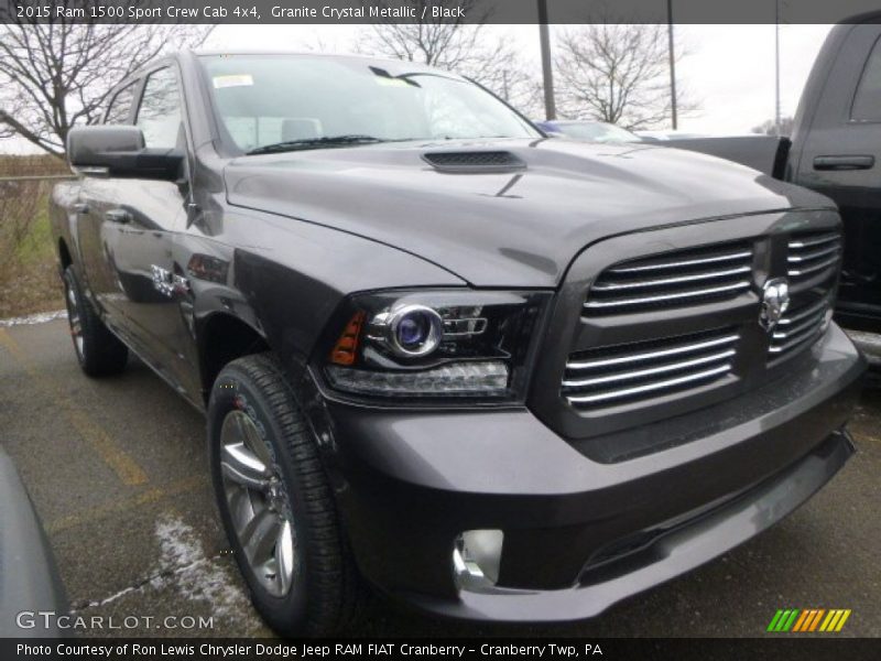 Granite Crystal Metallic / Black 2015 Ram 1500 Sport Crew Cab 4x4