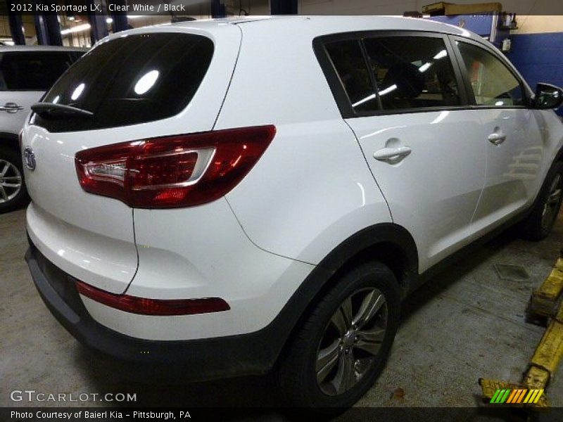 Clear White / Black 2012 Kia Sportage LX