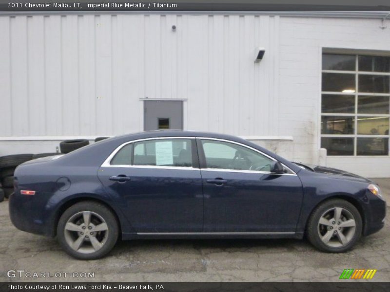 Imperial Blue Metallic / Titanium 2011 Chevrolet Malibu LT