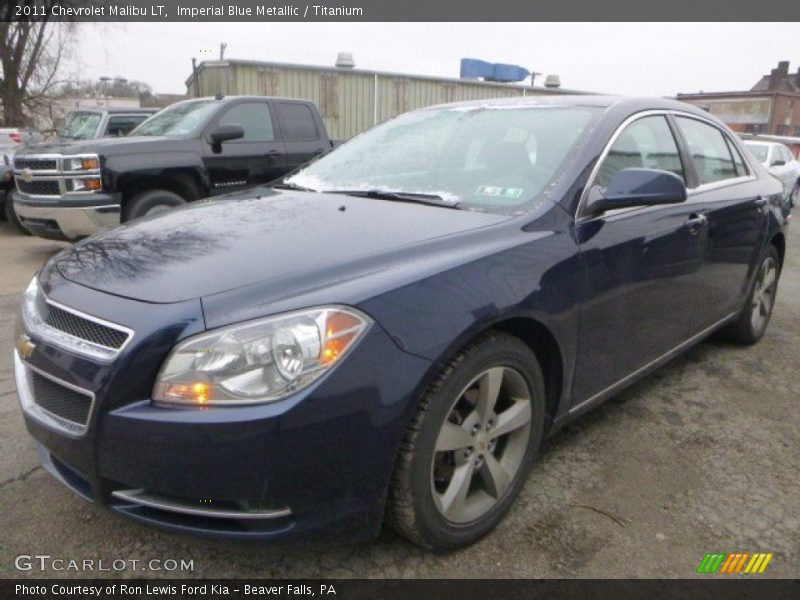 Imperial Blue Metallic / Titanium 2011 Chevrolet Malibu LT