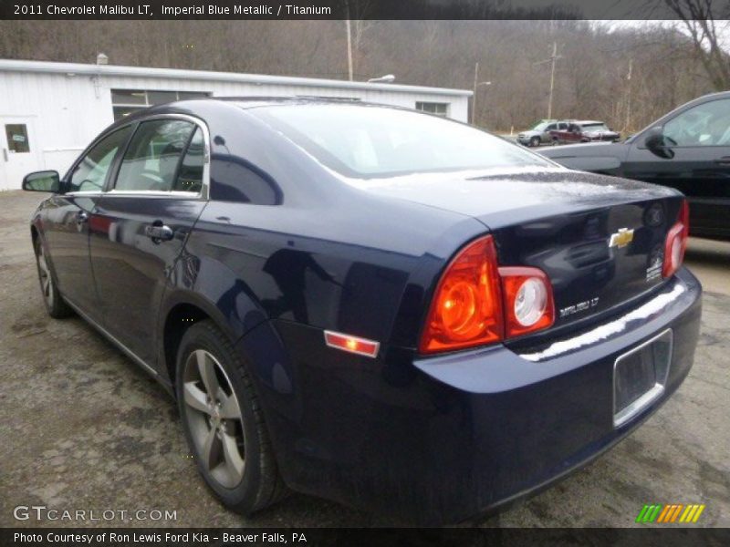Imperial Blue Metallic / Titanium 2011 Chevrolet Malibu LT