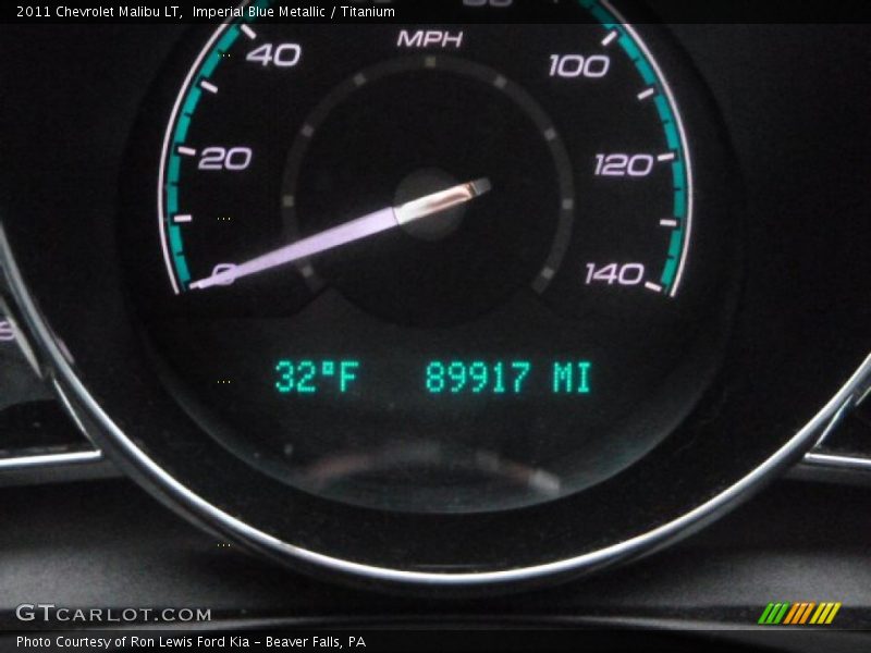 Imperial Blue Metallic / Titanium 2011 Chevrolet Malibu LT