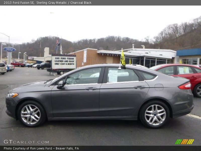 Sterling Gray Metallic / Charcoal Black 2013 Ford Fusion SE