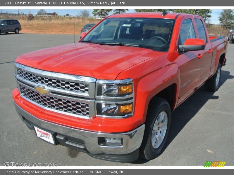 Victory Red / Jet Black 2015 Chevrolet Silverado 1500 LT Double Cab