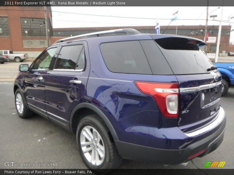 Kona Blue Metallic / Medium Light Stone 2011 Ford Explorer XLT 4WD