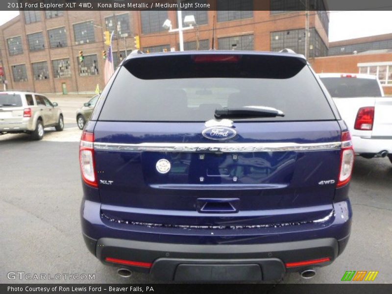 Kona Blue Metallic / Medium Light Stone 2011 Ford Explorer XLT 4WD