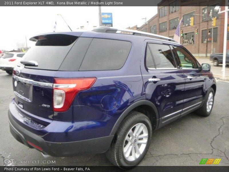 Kona Blue Metallic / Medium Light Stone 2011 Ford Explorer XLT 4WD