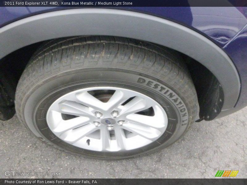Kona Blue Metallic / Medium Light Stone 2011 Ford Explorer XLT 4WD