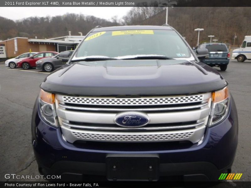 Kona Blue Metallic / Medium Light Stone 2011 Ford Explorer XLT 4WD