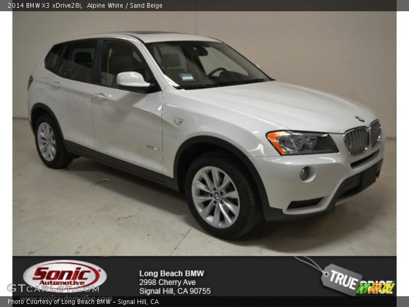 Alpine White / Sand Beige 2014 BMW X3 xDrive28i