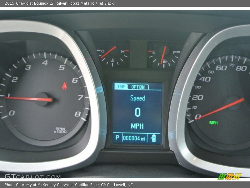 Silver Topaz Metallic / Jet Black 2015 Chevrolet Equinox LS