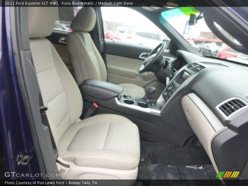 Kona Blue Metallic / Medium Light Stone 2011 Ford Explorer XLT 4WD