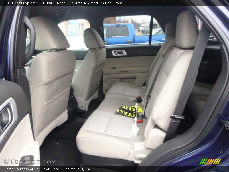 Kona Blue Metallic / Medium Light Stone 2011 Ford Explorer XLT 4WD