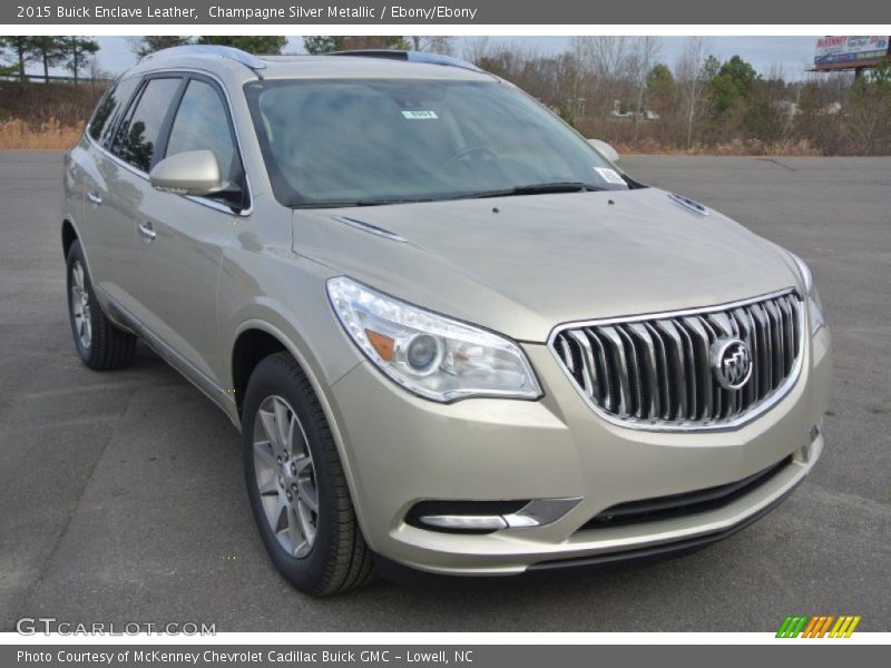 Champagne Silver Metallic / Ebony/Ebony 2015 Buick Enclave Leather