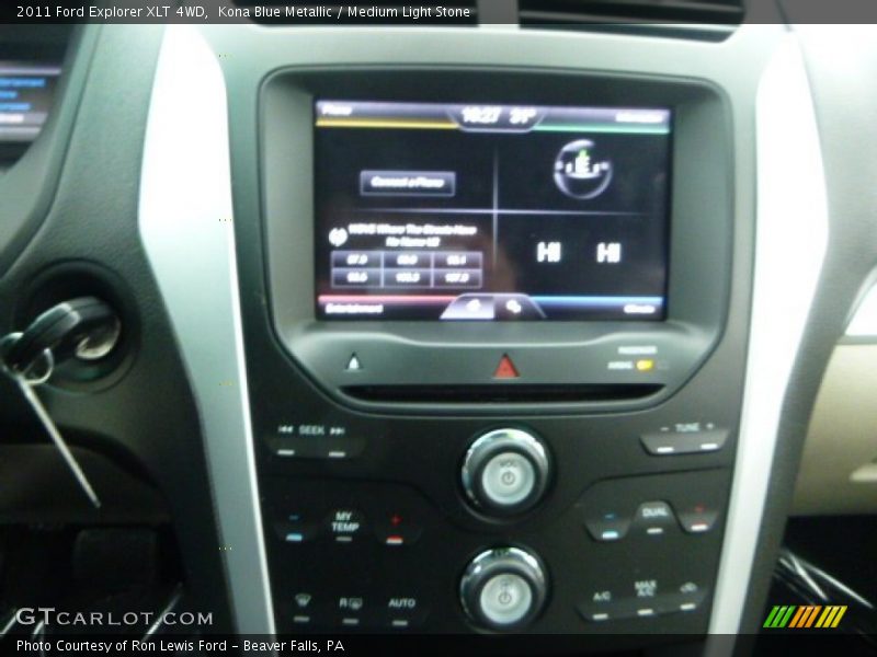 Kona Blue Metallic / Medium Light Stone 2011 Ford Explorer XLT 4WD