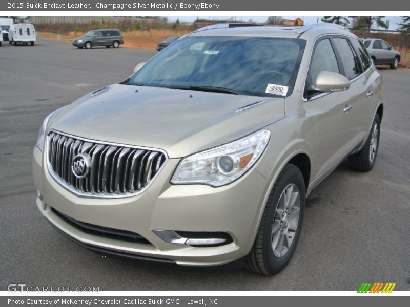 Champagne Silver Metallic / Ebony/Ebony 2015 Buick Enclave Leather