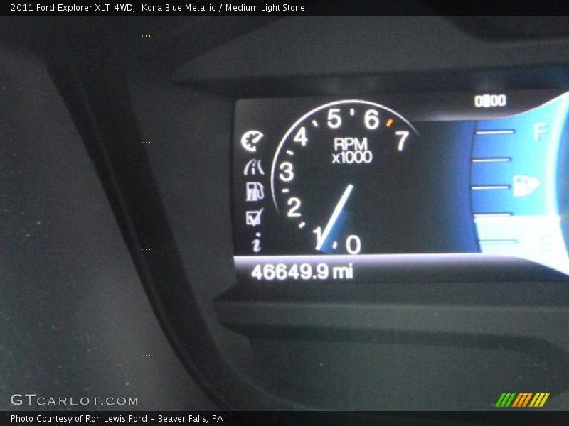 Kona Blue Metallic / Medium Light Stone 2011 Ford Explorer XLT 4WD