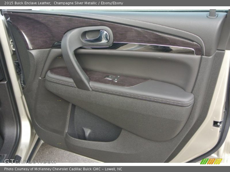 Champagne Silver Metallic / Ebony/Ebony 2015 Buick Enclave Leather