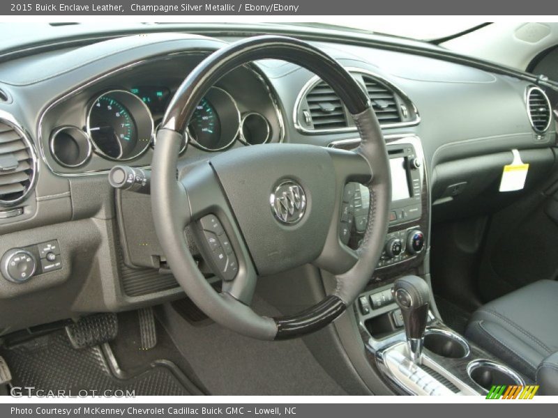 Champagne Silver Metallic / Ebony/Ebony 2015 Buick Enclave Leather