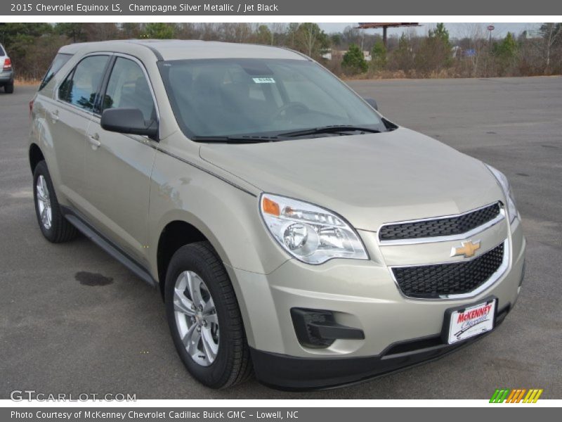 Champagne Silver Metallic / Jet Black 2015 Chevrolet Equinox LS