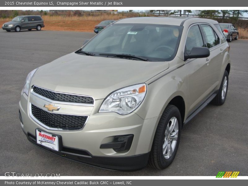 Champagne Silver Metallic / Jet Black 2015 Chevrolet Equinox LS