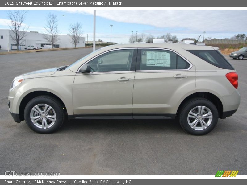 Champagne Silver Metallic / Jet Black 2015 Chevrolet Equinox LS
