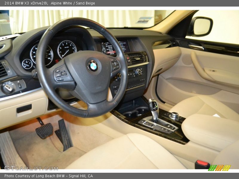 Alpine White / Sand Beige 2014 BMW X3 xDrive28i
