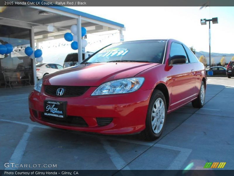 Rallye Red / Black 2005 Honda Civic LX Coupe