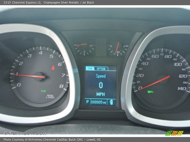 Champagne Silver Metallic / Jet Black 2015 Chevrolet Equinox LS