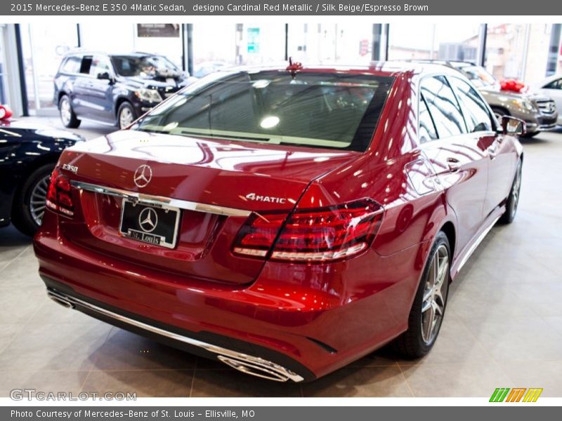 designo Cardinal Red Metallic / Silk Beige/Espresso Brown 2015 Mercedes-Benz E 350 4Matic Sedan