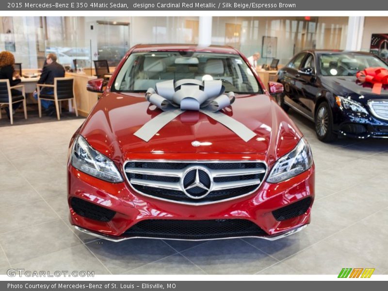 designo Cardinal Red Metallic / Silk Beige/Espresso Brown 2015 Mercedes-Benz E 350 4Matic Sedan