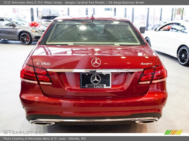 designo Cardinal Red Metallic / Silk Beige/Espresso Brown 2015 Mercedes-Benz E 350 4Matic Sedan