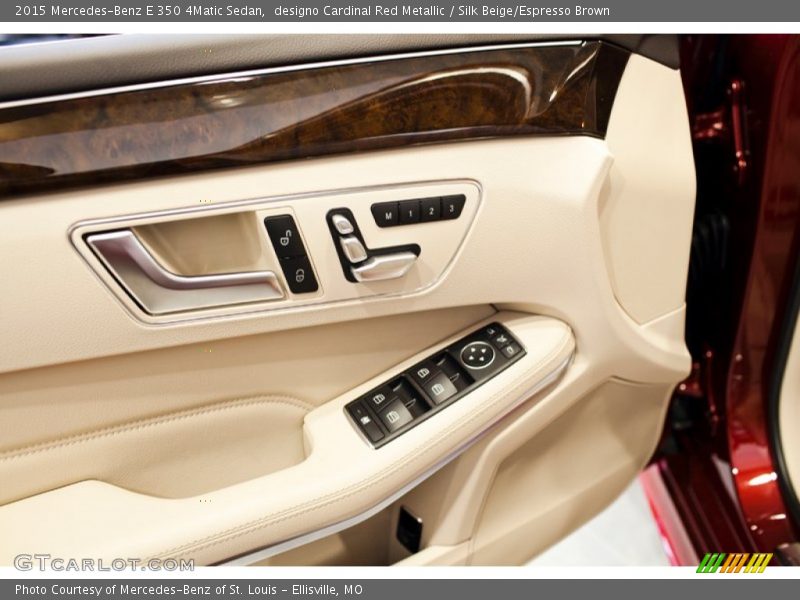 designo Cardinal Red Metallic / Silk Beige/Espresso Brown 2015 Mercedes-Benz E 350 4Matic Sedan