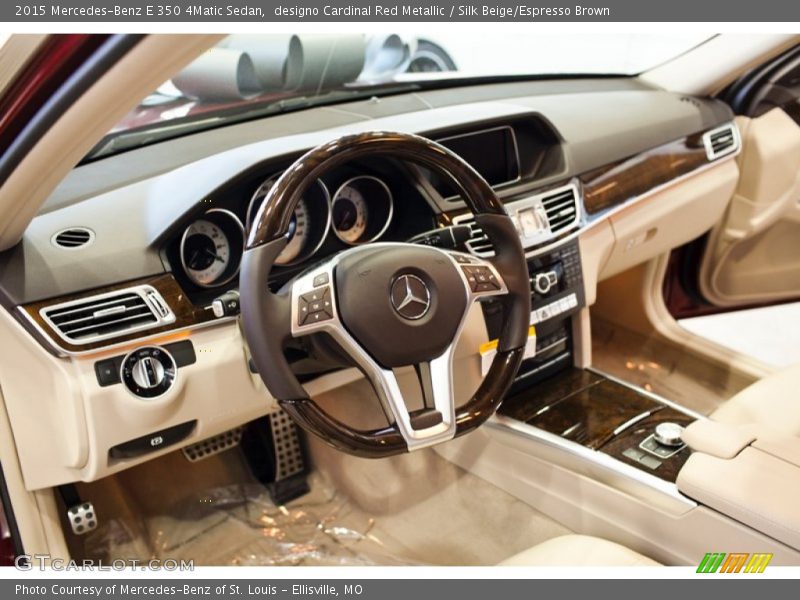 designo Cardinal Red Metallic / Silk Beige/Espresso Brown 2015 Mercedes-Benz E 350 4Matic Sedan