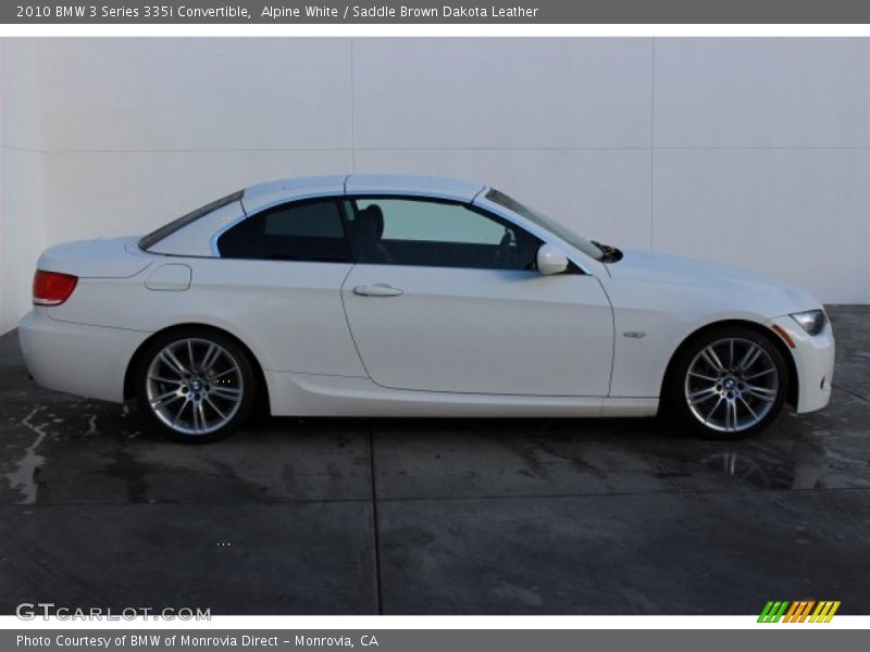 Alpine White / Saddle Brown Dakota Leather 2010 BMW 3 Series 335i Convertible
