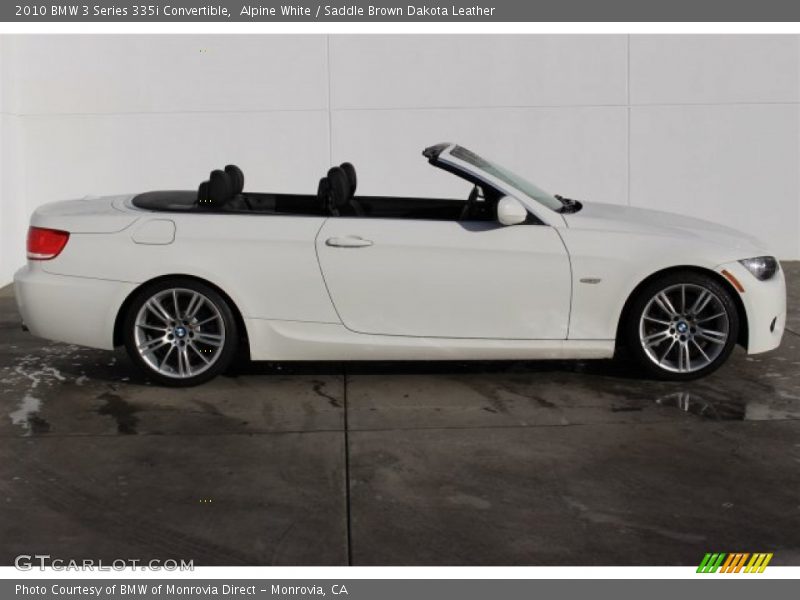 Alpine White / Saddle Brown Dakota Leather 2010 BMW 3 Series 335i Convertible