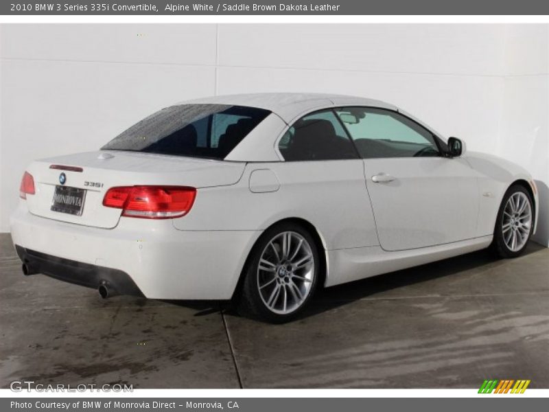 Alpine White / Saddle Brown Dakota Leather 2010 BMW 3 Series 335i Convertible