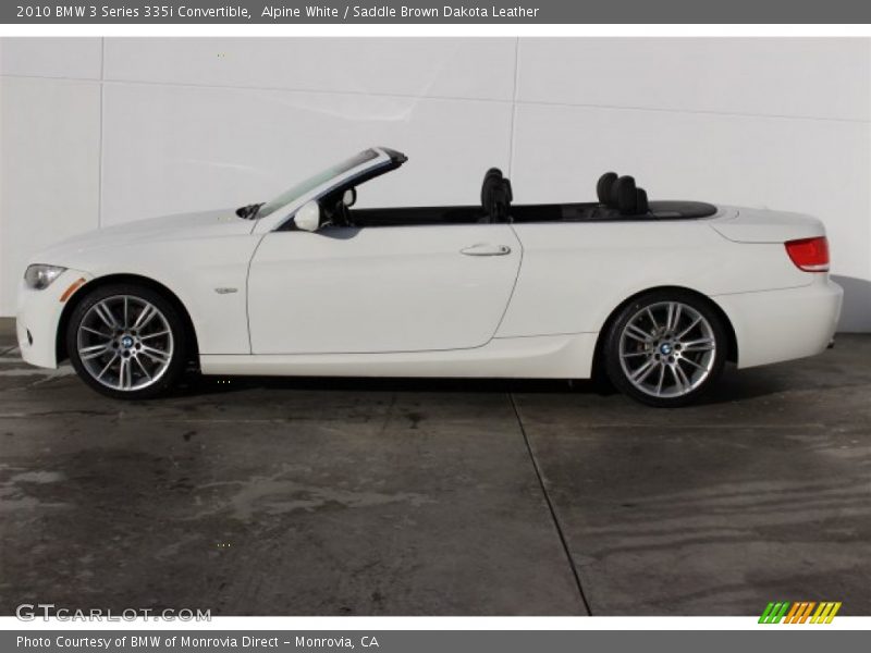 Alpine White / Saddle Brown Dakota Leather 2010 BMW 3 Series 335i Convertible