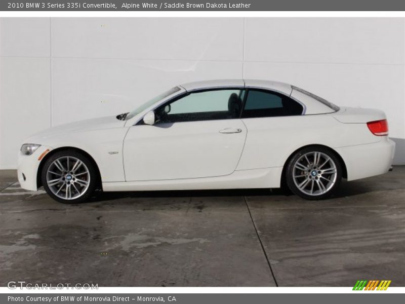 Alpine White / Saddle Brown Dakota Leather 2010 BMW 3 Series 335i Convertible