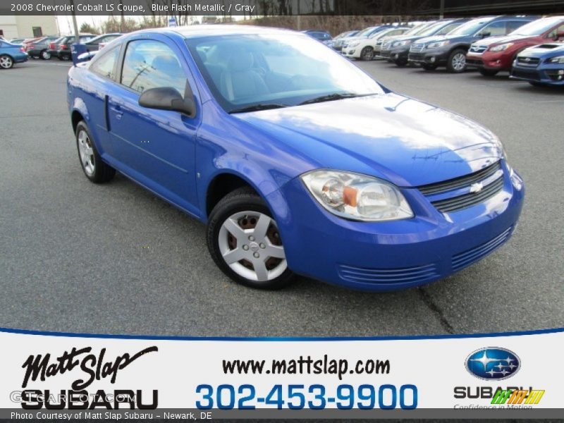 Blue Flash Metallic / Gray 2008 Chevrolet Cobalt LS Coupe