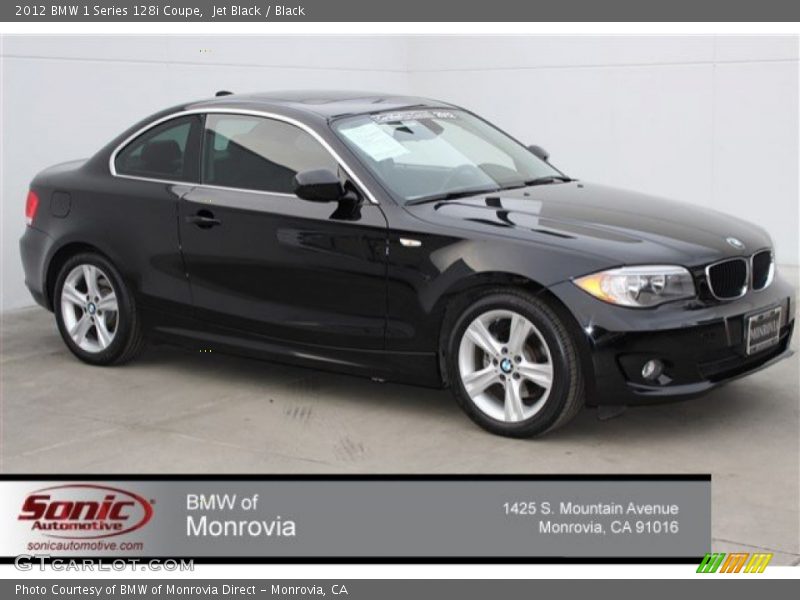 Jet Black / Black 2012 BMW 1 Series 128i Coupe