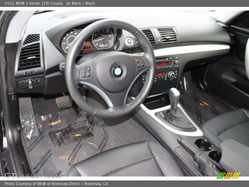  2012 1 Series 128i Coupe Black Interior